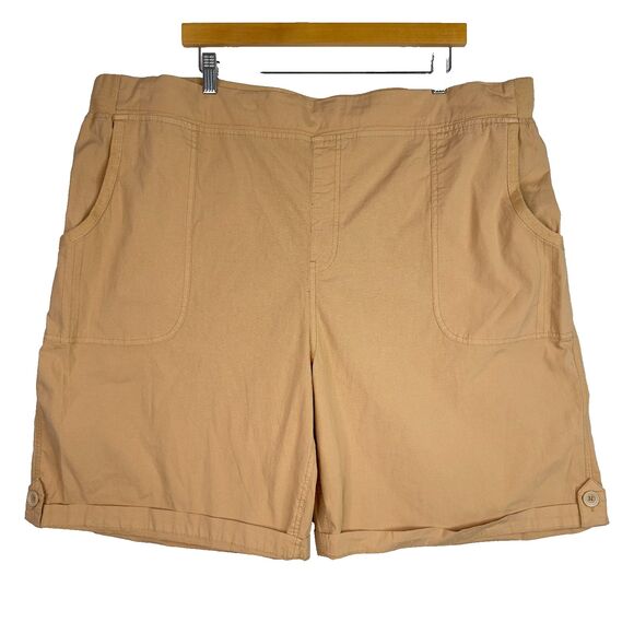 Soft Surroundings Harper Shorts Size 3X 24W Tan 9' Inseam Casual Pull-On NWT - Picture 1 of 11